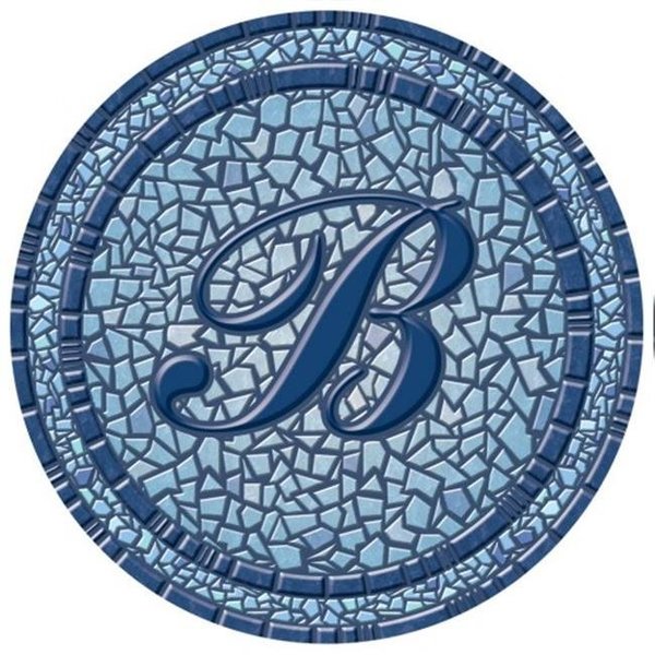 Lamatek Lamatek 67B00-0043B 59 in. dia. Monogram Mosaic Poolsaic Mat- B 67B00-0043B